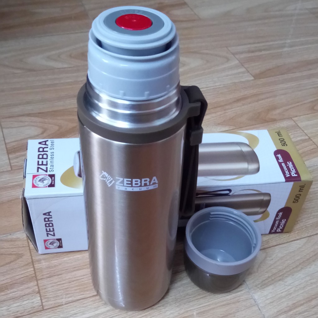 Bình giữ nhiệt có dây xách 500ml - Zebra 112651
