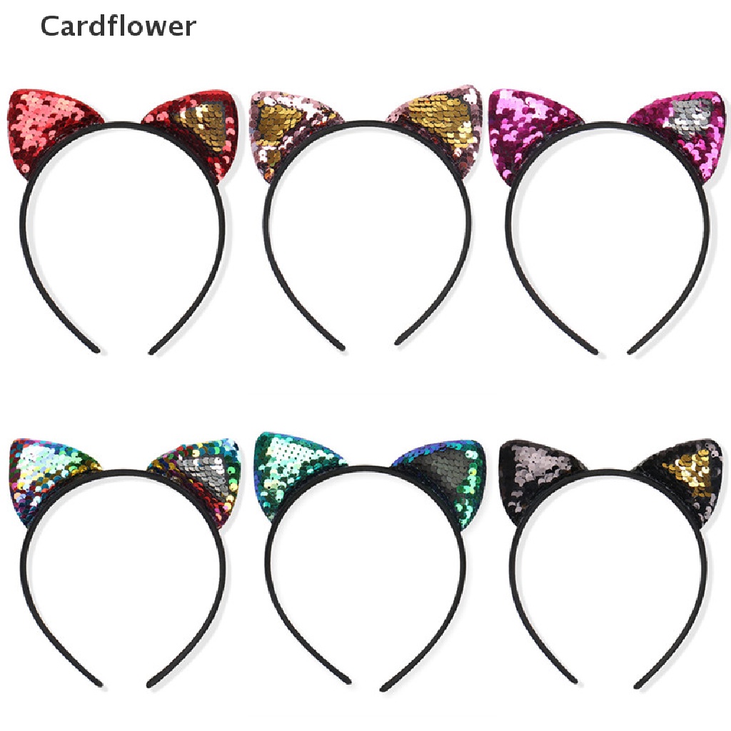 Băng Đô Tai Mèo Đính Kim Sa Lấp Lánh