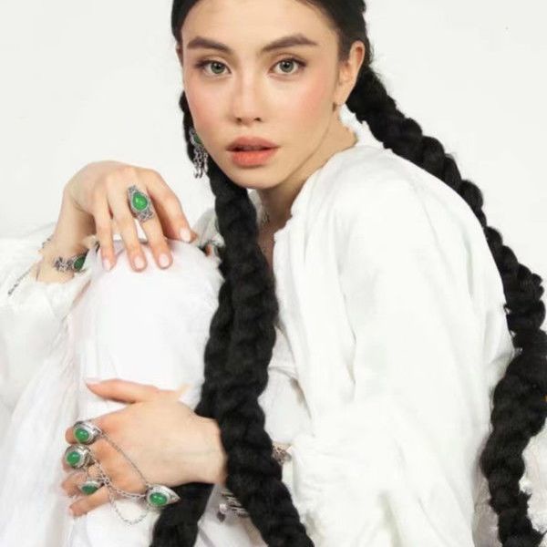 Bán Chạy!F &amp; X Tóc Giả Thắt Bím Đuôi Ngựa Siêu Dài Phong Cách Âu Mỹ Dùng Chụp Ảnh Studio / Hộp Đêm