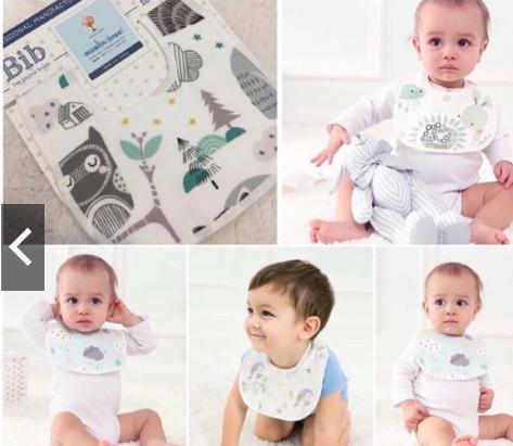 EMMAKIDS - Yếm tròn bib ăn dặm - chất xô hiệu Muslin tree