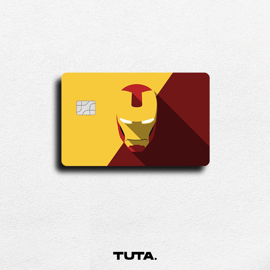 Miếng dán, skin, sticker thẻ ATM, ngân hàng, thẻ xe, thẻ chung cư ( IRON MAN )  | TUTA CARDS