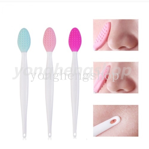 Silicone nasal brush double-sided nasal wash brush pimples blackhead brushes deep cleansing skin tool