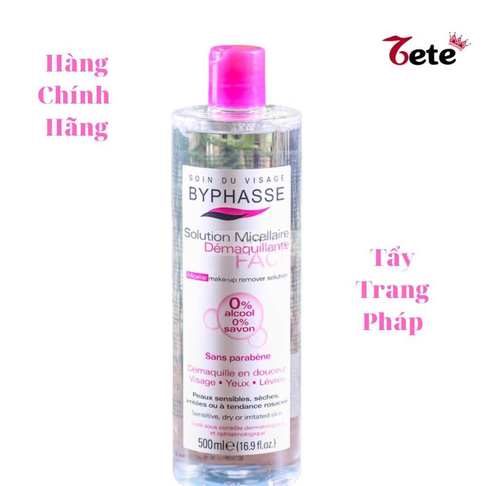 [Chính Hãng] Nước Tẩy Trang Byphasse 500ml - Nuoc tay trang Byphase 500ml (HÀNG CHUẨN AUTHENTIC) [Auth Tây Ban Nha]