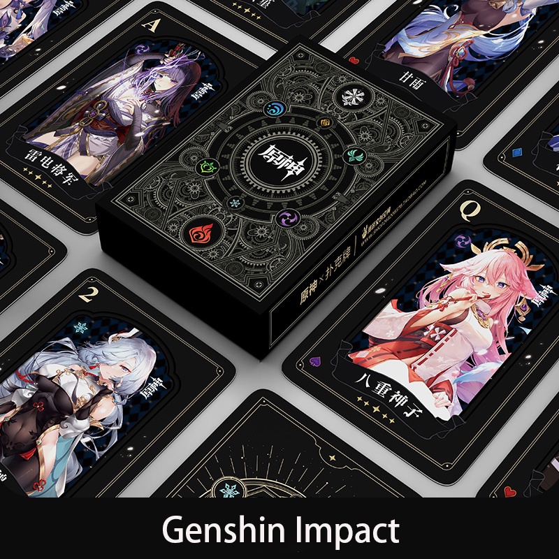 Bộ Bài Poker Genshin Impact Shen He Yun Jin Beelzebul Yae Miko Arataki Itto Dainsif