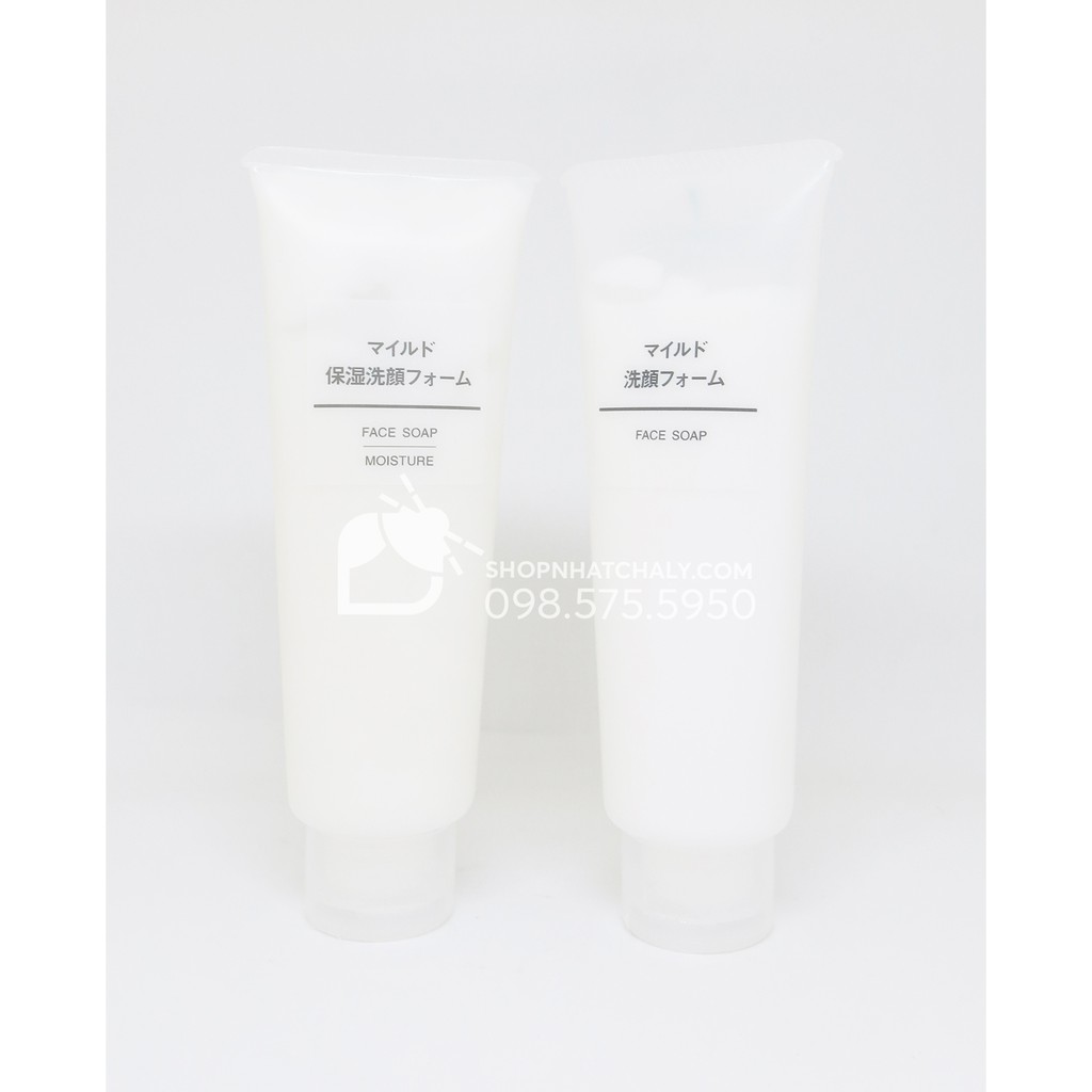 Sữa rửa mặt lành tính Muji Face Soap Nhật nội địa xách tay trực tiếp từ Nhật. Cho da nhạy cảm mẫu mới vừa về