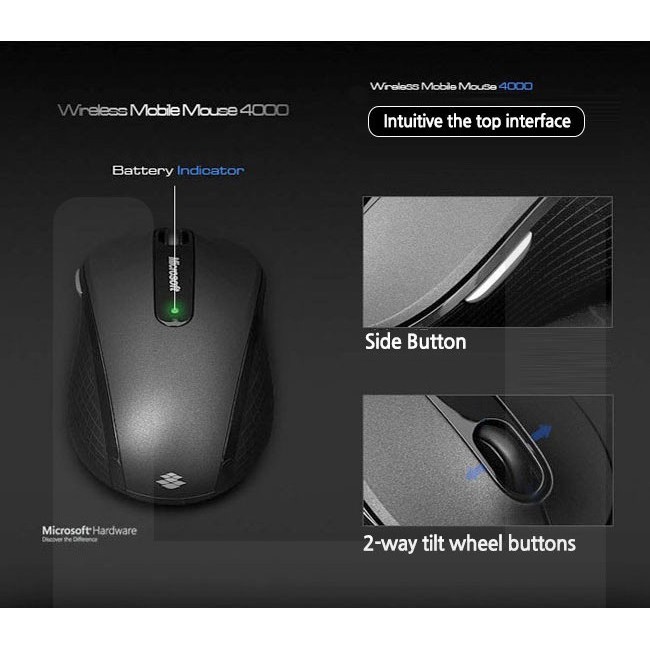 Microsoft Wireless Mobile Mouse 4000 - Chuột không dây