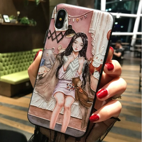 Ốp iPhone hình cô gái trong tranh đủ phân loại 6/6s/7/8 Plus/X/XS Max/XR/11 Pro Max a209