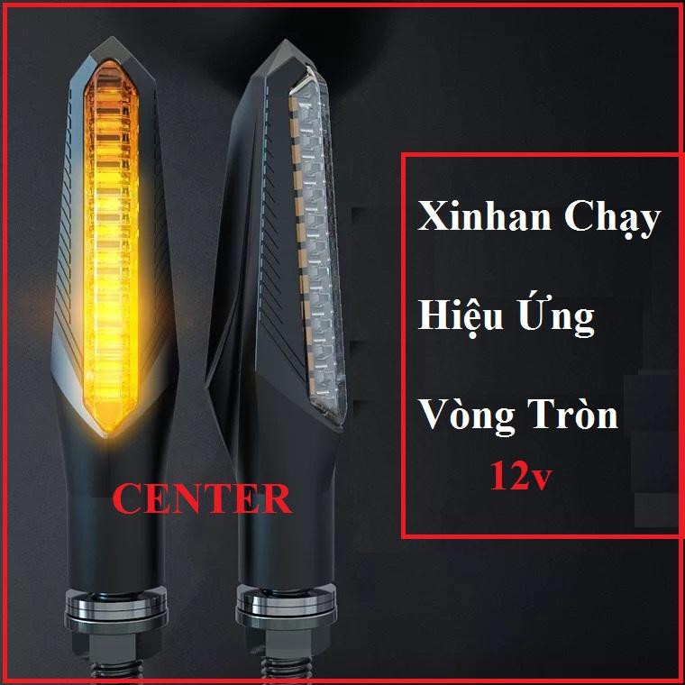 Xi nhan led hiệu ứng chạy đuổi Audi A8 gắn cho xe máy mô tô ( 1 cặp )