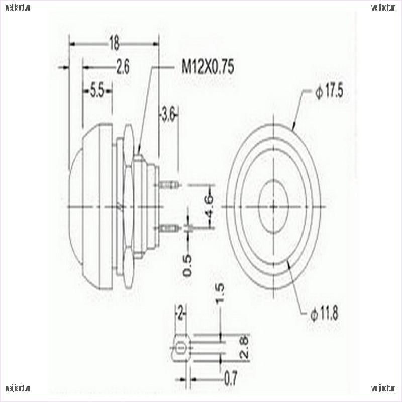 Công Tắc Tròn Chống Thấm Nước 12mm