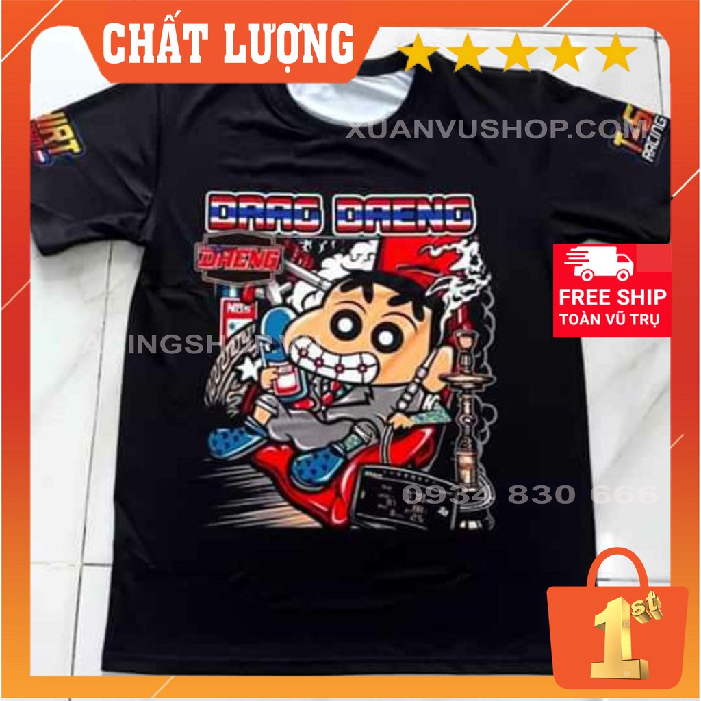 [ Áo Tem Xe ] Áo Thun 3D 4 Chiều T-Shirt Racing Team - Bảo Hành Bung Tróc Vĩnh Viễn