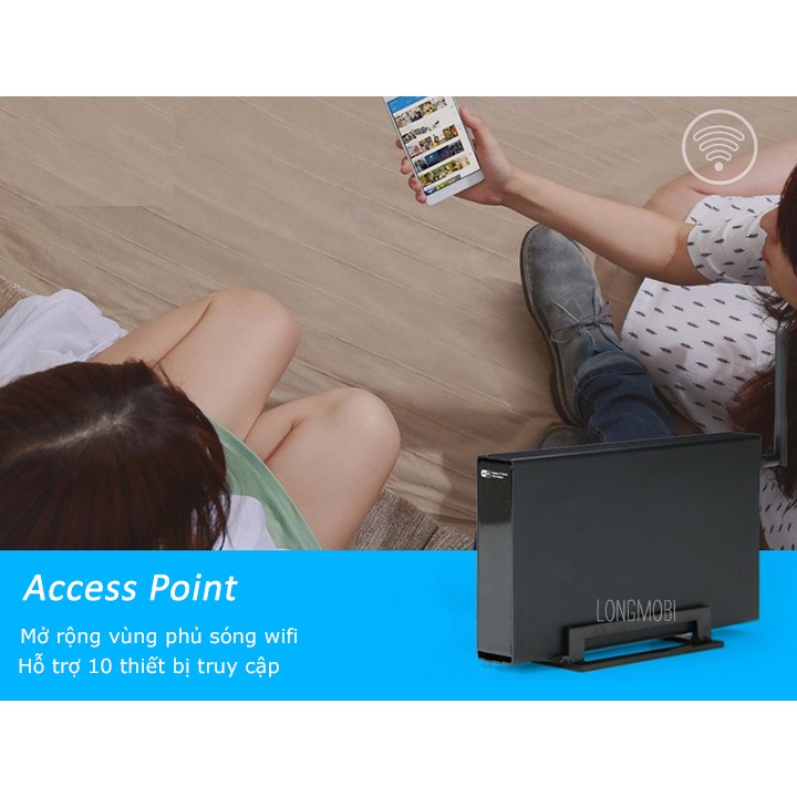 Kimax U35WF Ổ cứng mạng Nas Wifi, không cần Format HDD Download Torren, Tích Hợp AccessPoint