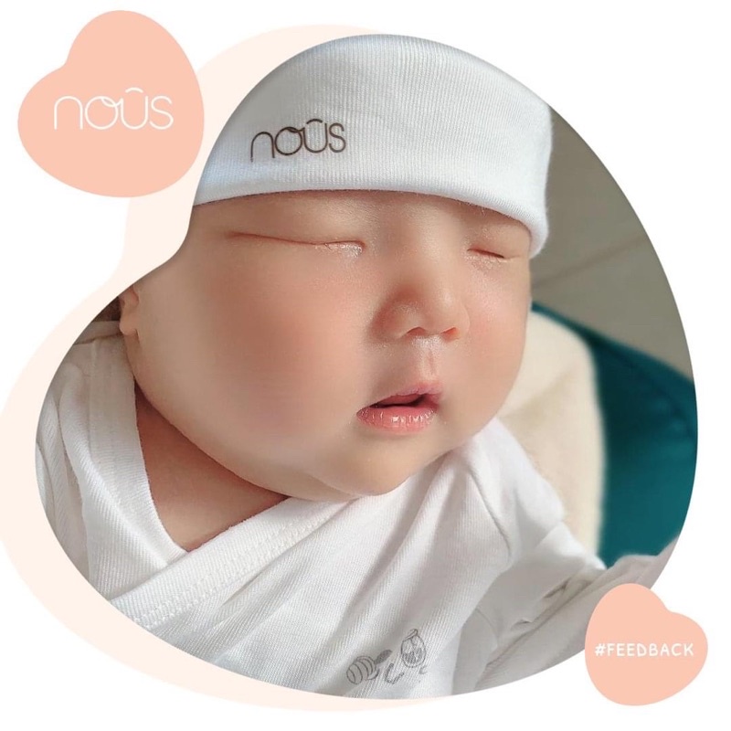 Set bao tay, bao chân, mũ thóp sơ sinh Nous cao cấp, Petit siêu mềm mướt