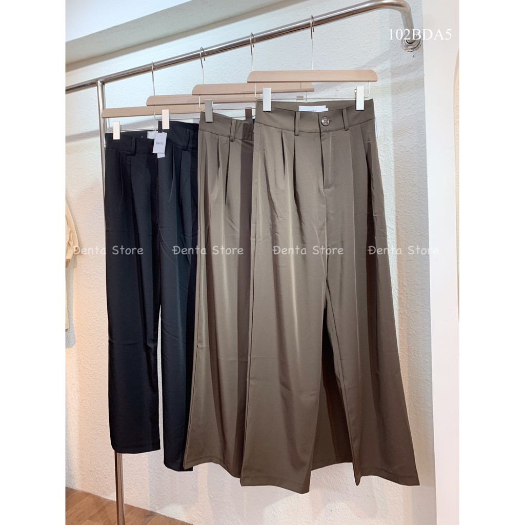 Quần phăng AH, Lucky 1565, vải phăng lụa, khóa cúc trước, dáng suông rộng,1 màu(ẢNH THẬT)-Đenta Store-102bda5