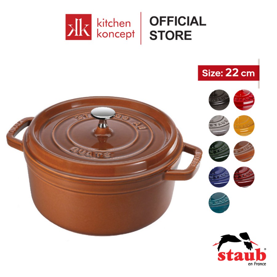 Staub – Nồi tròn cao cấp sang trọng - 22cm ( nhiều màu )