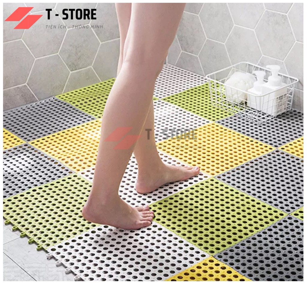 Miếng lót sàn chống trơn cho nhà tắm, nhà vệ sinh, nhà bếp và các khu vực ẩm ướt và trơn trượt.( 30x30cm m