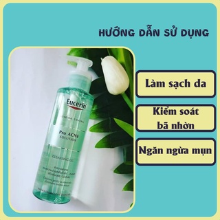 Sữa Rửa Mặt Eucerin Cho Da Dầu Mụn - Eucerin Pro ACNE Solution Cleansing Gel 200ml