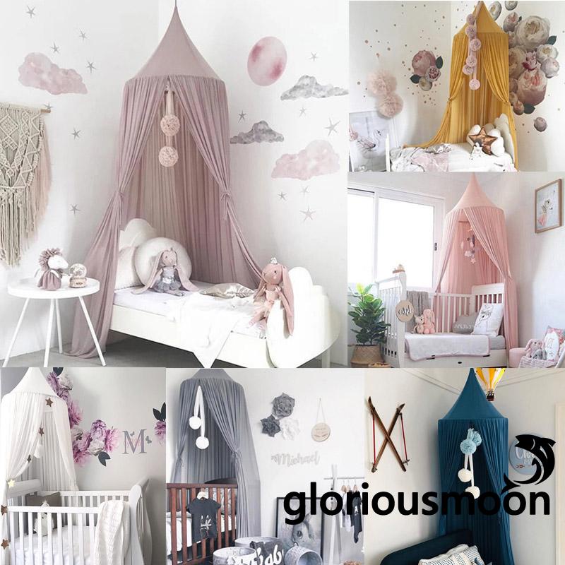 ✨Uo☾Mùng Ngủ Dạng Vòm Tròn Kiểu Lưới Phong Cách Công Chúa Dành Cho Giường Ngủ Trẻ Em
