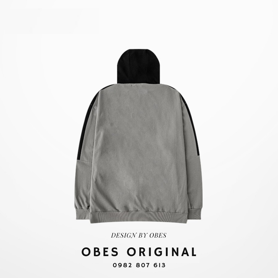 [OBES] Áo hoodie 2 màu tím+xám