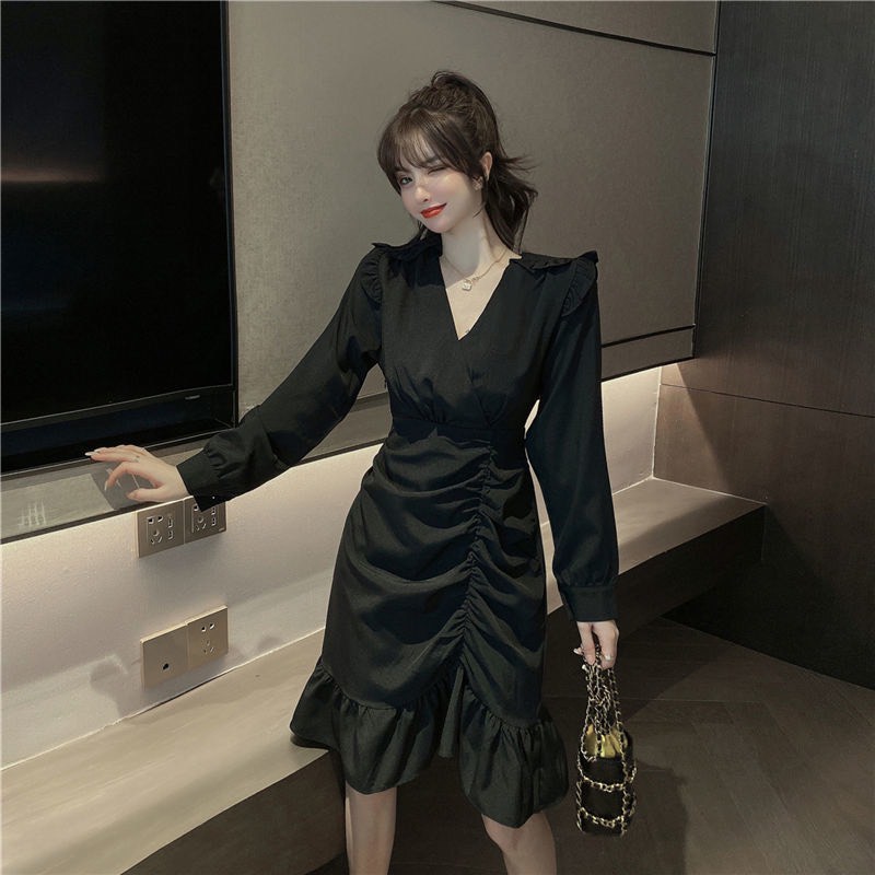 Váy Đi Dự Tiệc Cưới Sang Trọng SANJOLI Đầm Công Sở Trẻ Trung Nhún Eo Ôm Body Thiết Kế Vải Lụa Thun, Màu Trắng Đen VD016 | BigBuy360 - bigbuy360.vn