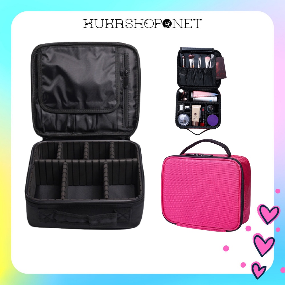 [Xukashop] Túi đựng đồ trang điểm cá nhân - du lịch dạng vali xách tay chuyên nghiệp 25cm x 22cm x 10cm
