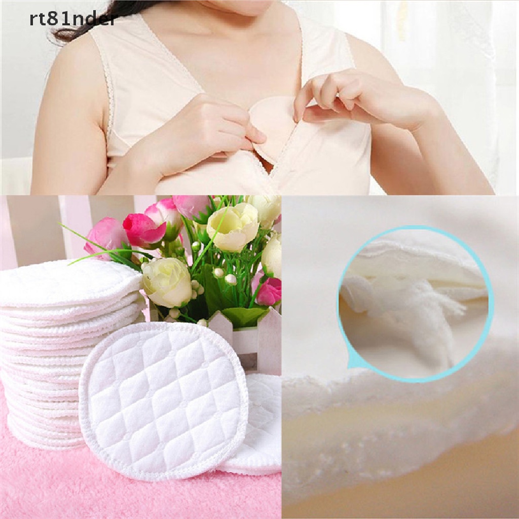 Rt Set 12 Miếng Lót Ngực Thấm Hút Tốt Có Thể Tái Sử Dụng Tiện Lợi