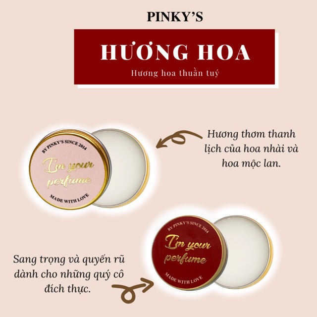 Nước Hoa Khô PINKY’S  - Nước hoa dạng sáp thơm bỏ túi
