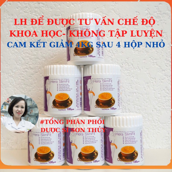 COMBO 4 HỘP Sữa Giảm Cân Hera Slimfit 100gr GIẢM NHANH NGAY 4KG 💖 Sữa Bột Giảm Cân Hera Slimfit Giảm cân [Chính hãng]