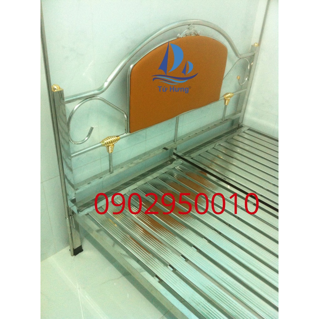 Giường ngủ bằng inox 1m2x2m giao hàng miễn phí