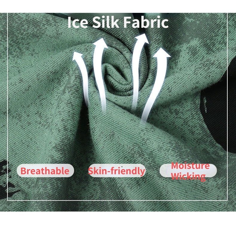 Áo Thun Tay Ngắn Dáng Rộng Vải Lụa Lạnh Kiểu Hàn Quốc Thời Trang Cho Nam