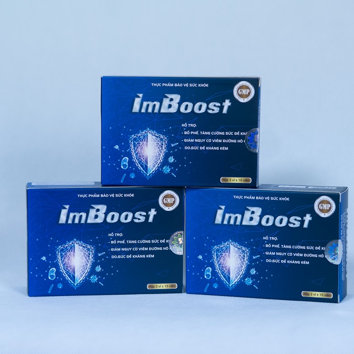 Imboost Bổ Phế, Tăng cường sức đề kháng, Giảm Nguy Cơ Viêm Đường Hô Hấp (30 Viên/hộp)