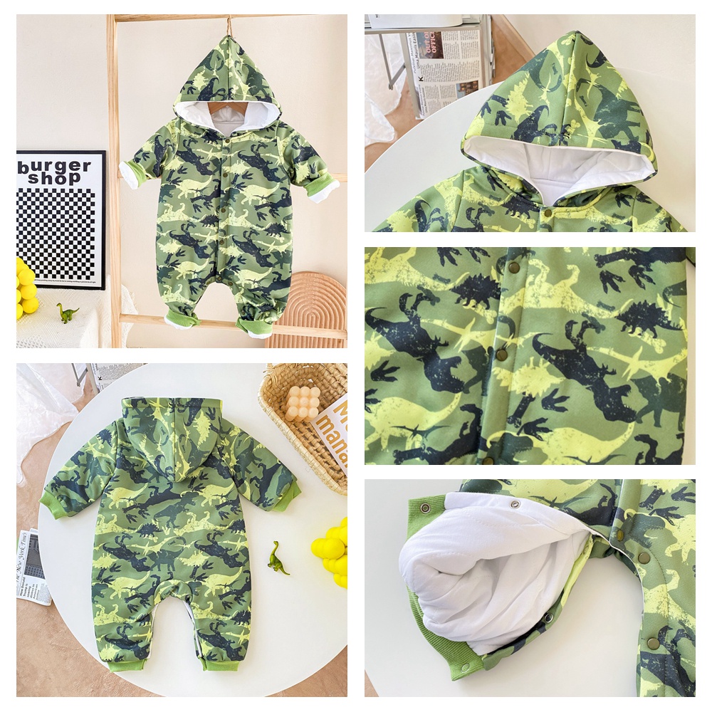 Sanlutoz Bộ Áo Liền Quần Tay Dài Dễ Thương Thời Trang Mùa Đông Cho Bé Sơ Sinh