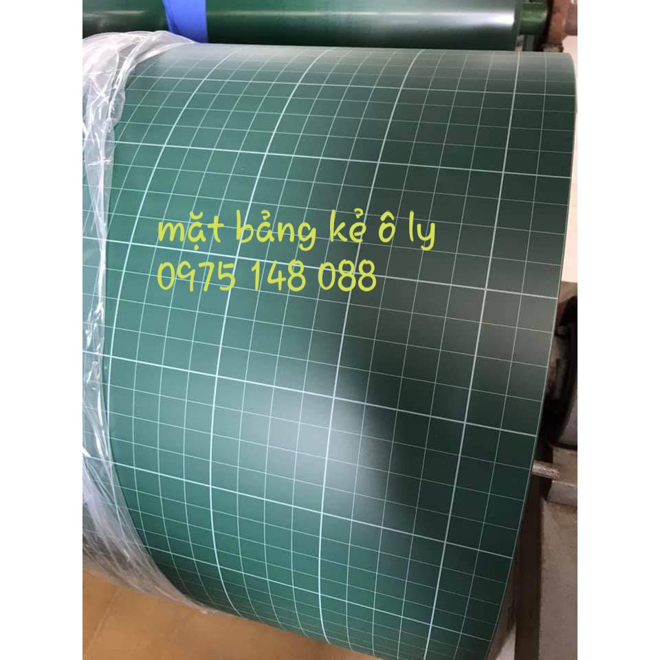 ⚡️SALE 10%], KT: 80*120cm⚡️Bảng từ xanh (ô ly) Hàn Quốc,  ( Tặng nam châm bảng, hộp phấn) - ảnh thật