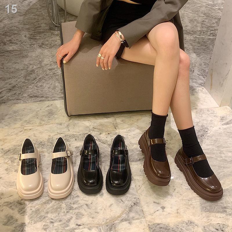 Giày da nhỏ Mary Jane một lớp khuy ngang dễ phối cổ điển mùa xuân mẫu mới 2021 cho nữ đồng phục jk kiểu Nhật mũi tròn | BigBuy360 - bigbuy360.vn