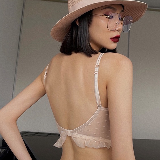 Áo ngực nữ ren cao cấp, có gọng đệm vừa nâng vòng 1 quyến rũ, thiết kế hở lưng sang chảnh HLBOUTIQUE B1008