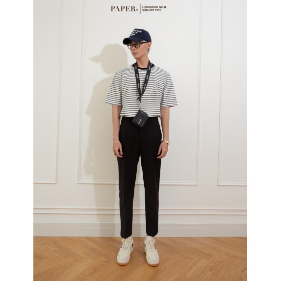 [PAPER STUDIO] Áo thun nam sọc ngang tay ngắn basic | BigBuy360 - bigbuy360.vn