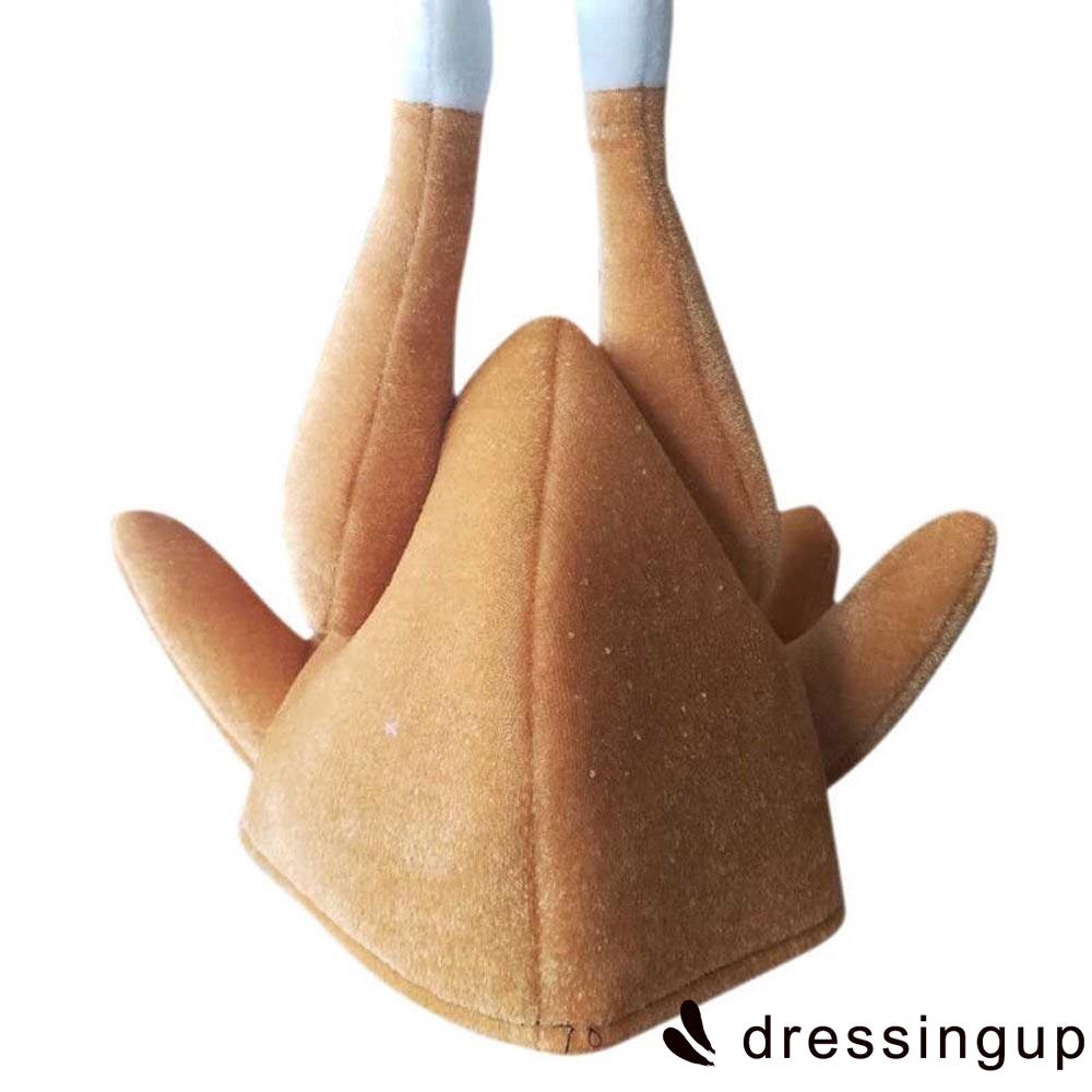 DRESSINGUP-Mũ Bông Hình Gà Tây Mới Lạ Dễ Thương