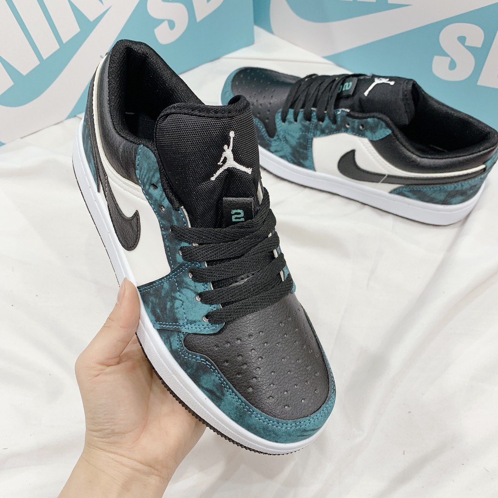 Giày Thể Thao Nam Nữ Ngô Thắng J.DThấp Xanh Loang Đi Học, Sneakers Đi Chơi Phong Cách