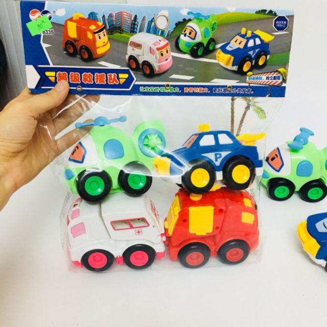 Đồ chơi bộ xe cảnh sát poli nhựa abs cao cấp