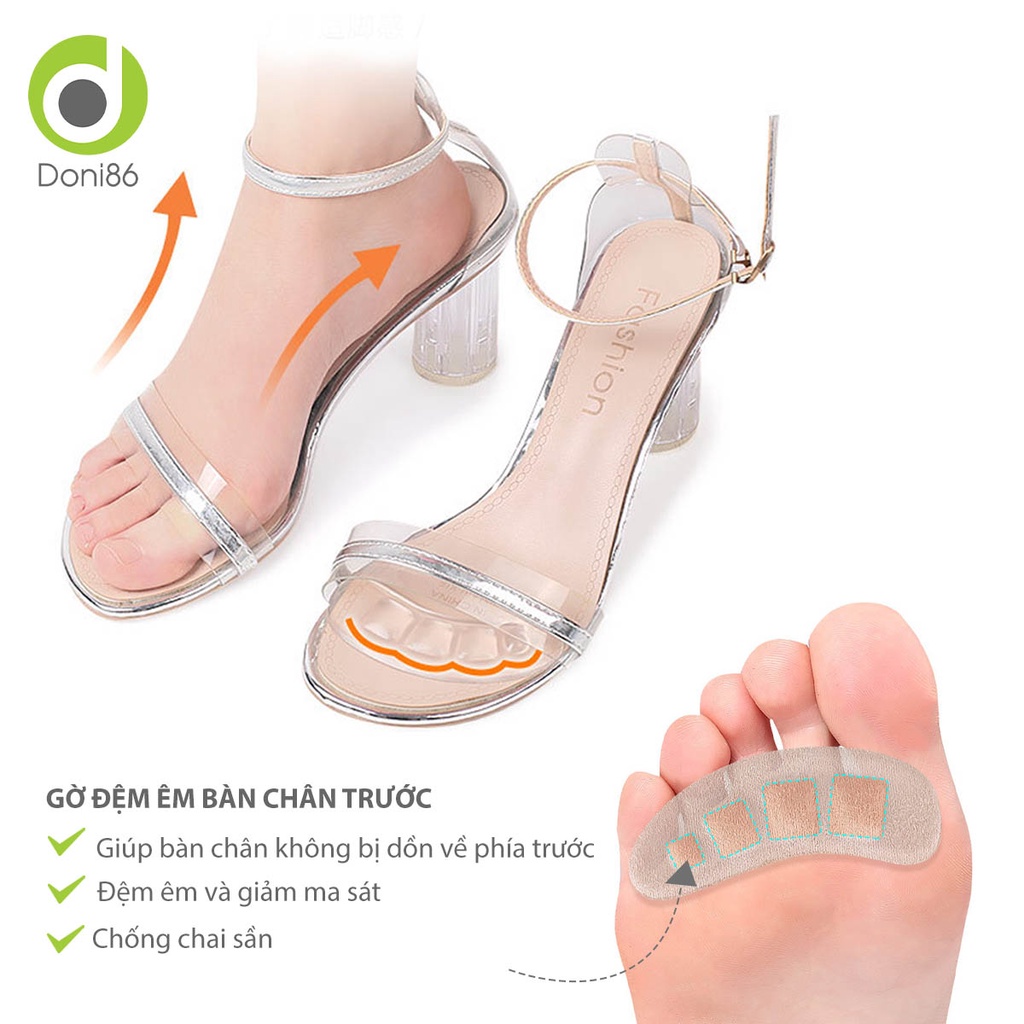 Lót giày đa năng chuyên dùng khi mang sandal giúp chống trượt bàn chân về phía mũi hoặc lót gót sau - Doni86 - DOPK277
