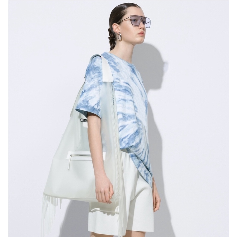 Áo phông nam nữ / Áo loang màu xám xoáy form rộng tay lỡ