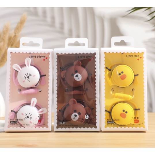 Tai nghe hoạt hình chất lượng cao gấu thỏ