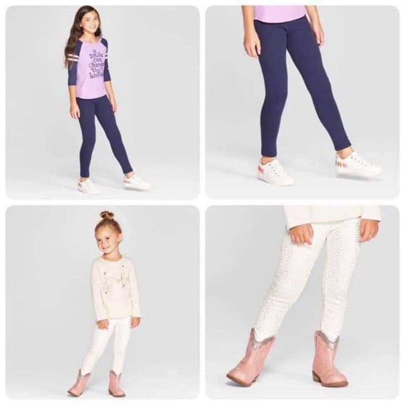 Quần legging bé gái lót lông hàng hiệu xuất dư sơ sinh 1 tuổi - size đại ( 7kg - 55kg ) mùa thu đông