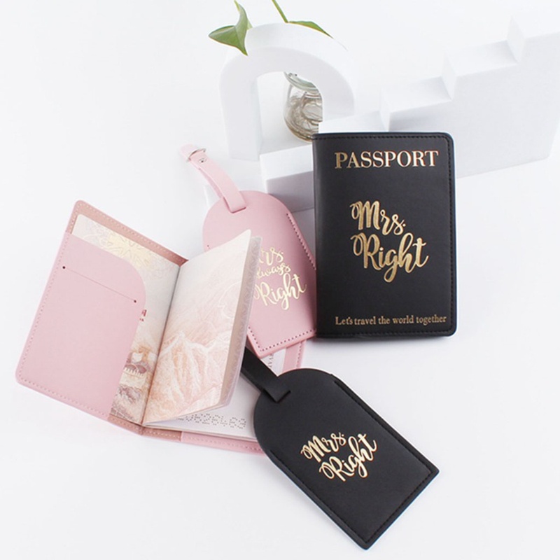 Set Thẻ Hành Lý In Chữ Mr Mrs Cho Cặp Đôi