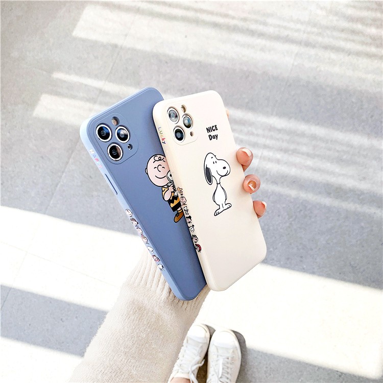 Ốp lưng iphone Love Snoopy cạnh vuông in hình viền 5/5s/6/6plus/6s/6splus/7/7plus/8/8plus/x/xs/11/12/pro/max/plus/promax | BigBuy360 - bigbuy360.vn