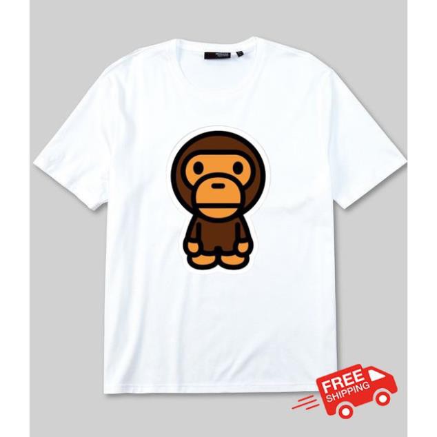 áo thun nam nữ in hình baby milo siêu cute, chất vải cotton dày dặn thoáng mát
