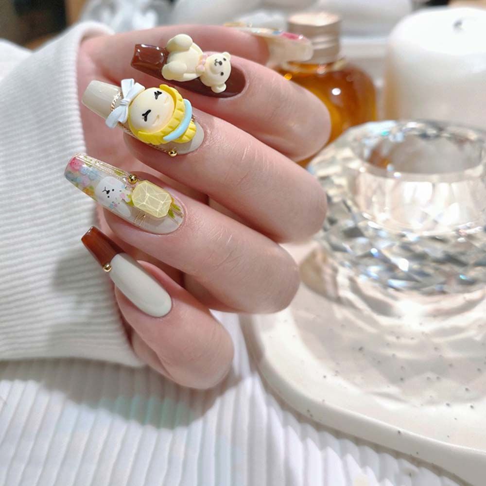 [Hàng mới về] Phụ kiện đính móng trang trí xinh xắn kiểu dáng hoạt hình 3d