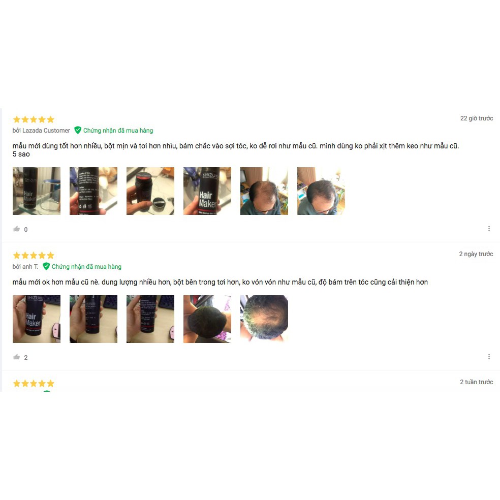 BỘT PHỦ LÀM DÀY TÓC SHIZUKU HAIR MAKER 25G - NHẬT BẢN - Mẫu mới nhất 2018