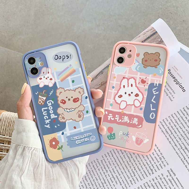 Ốp Điện Thoại Mềm Siêu Mỏng Trong Suốt In Họa Tiết Dễ Thương Cho Iphone 13 12 11 Pro MAX X XR XS MAX 6 7 8 Plus Se2020