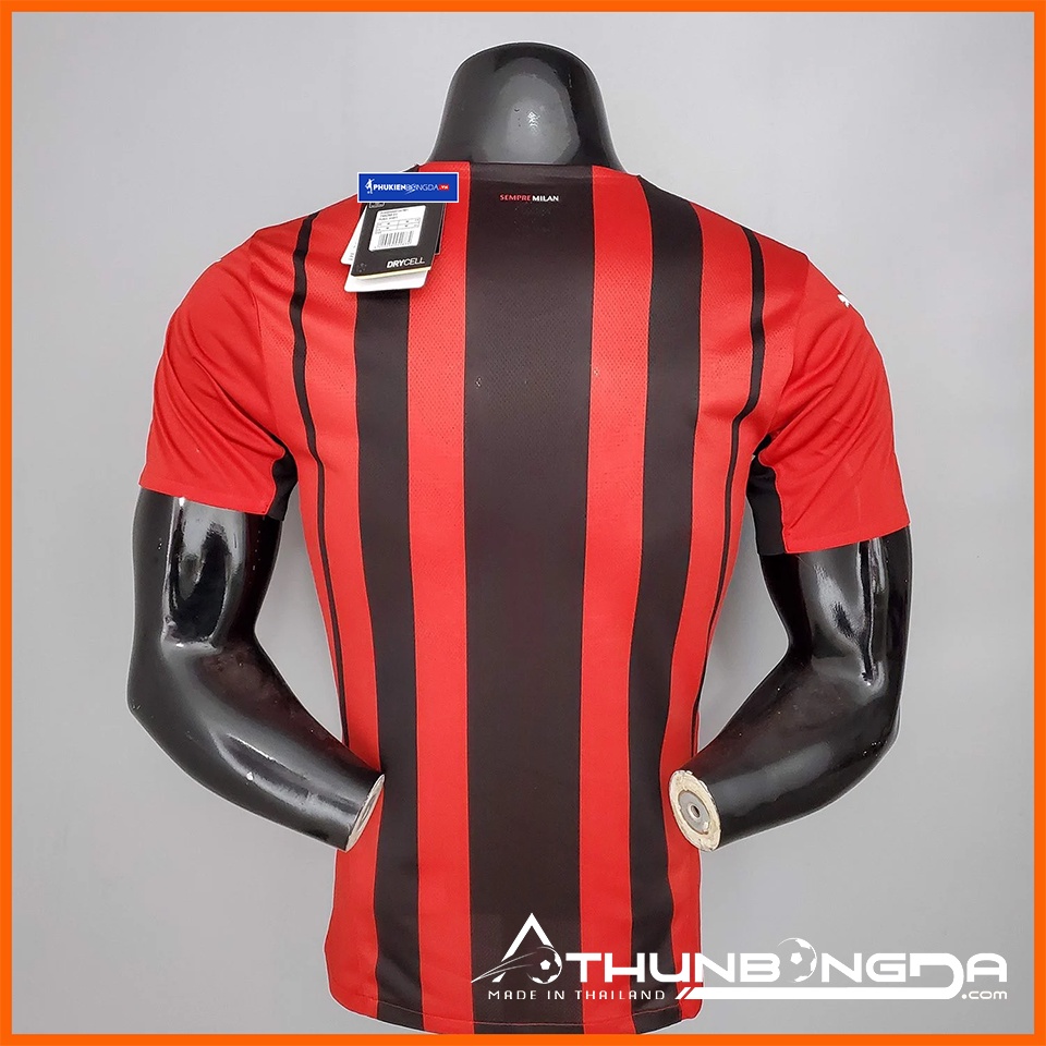 Áo AC Milan sọc đỏ đen sân nhà 2021/2022, 2021/22 bản PLAYER Body Slim Fit cao cấp (Thái Lan)