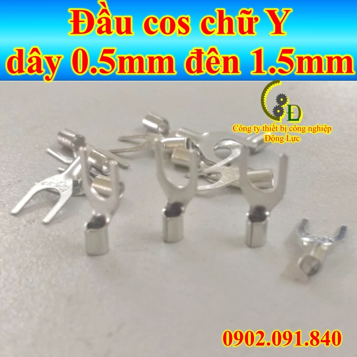 Đầu cos chữ Y trần SNB 1.25-3-4, cosse chẻ chĩa đồng, cốt chỉa chữ U V càng cua bấm nối dây điện 0.5mm 1.5mm